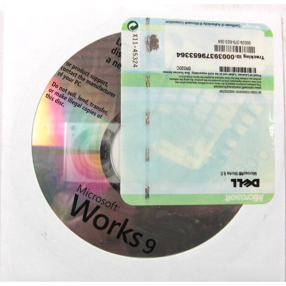Microsoft Works 9 Installation CD 9.0 Dell Brand New Factory Sealed Disc - Picture 1 of 1